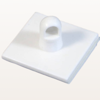 Uchwyt samoprzylepny sufitowy kwadratowy obrotowy 30 x 30 mm biały – widok z boku